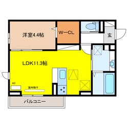 D-ROOM茜部中島の物件間取画像